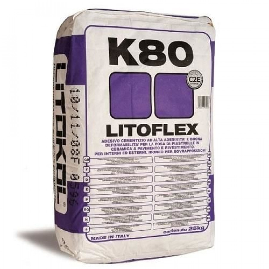Клей для плитки Litokol Litoflex K80 25 кг