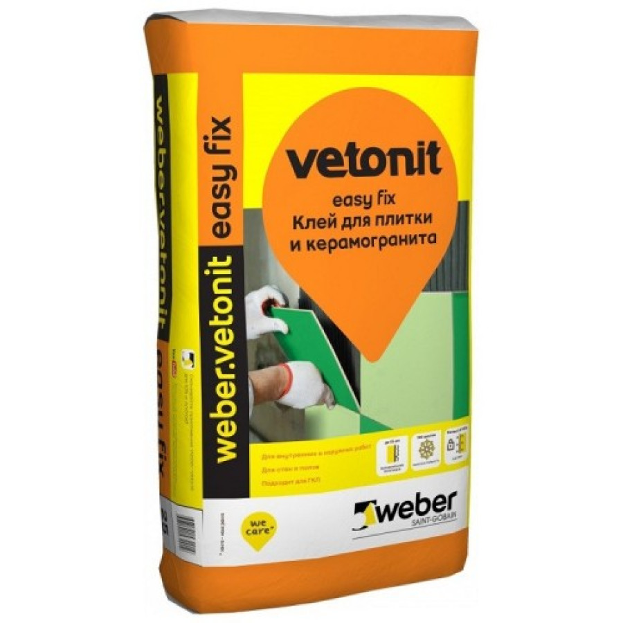 Клей для керамогранита Weber Vetonit Granit Fix, 25 кг