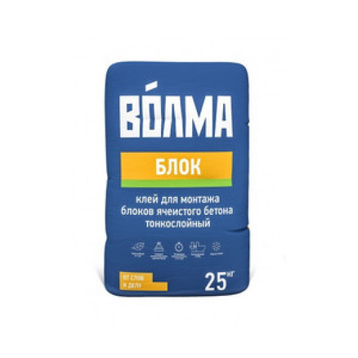 Цементная клеевая смесь Волма Блок 25 кг